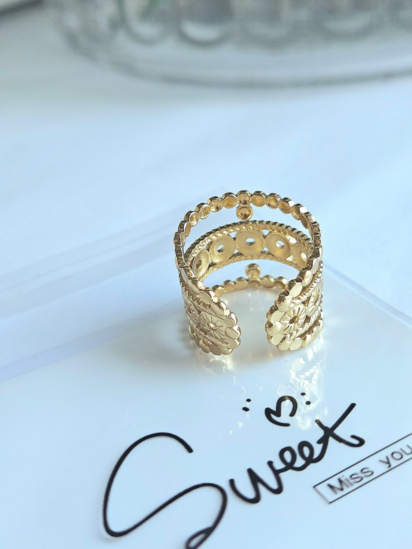 Trendy roestvrijstalen ring – photo 2